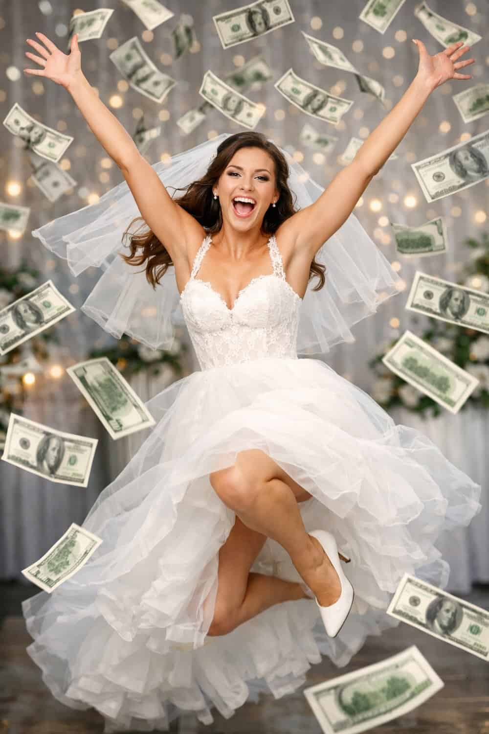 Three individuals examine various photographs displayed on a table at a Plan It Expo.